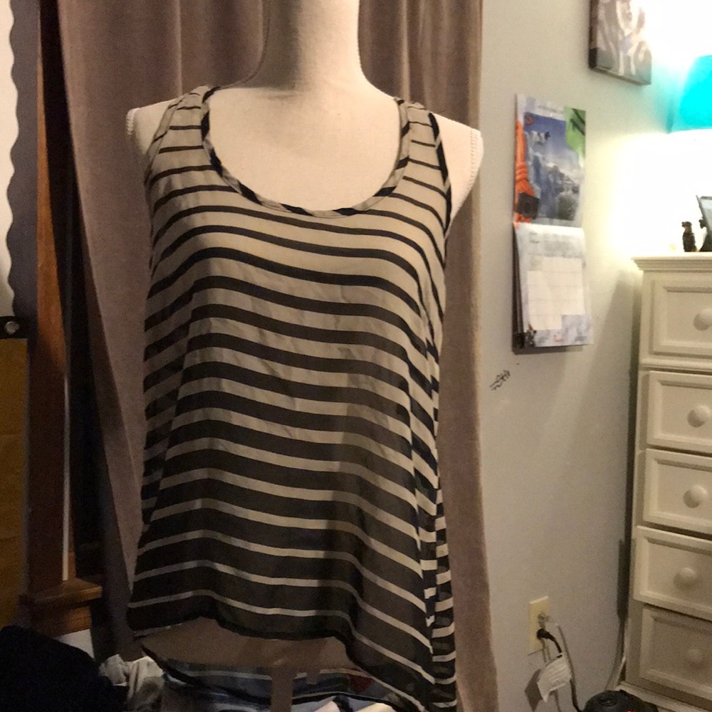 Sheer striped top